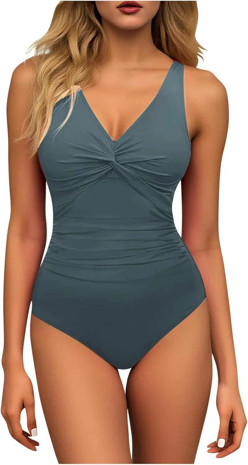 Женский слитный купальник с утягивающим эффектом Push Up, Navy
