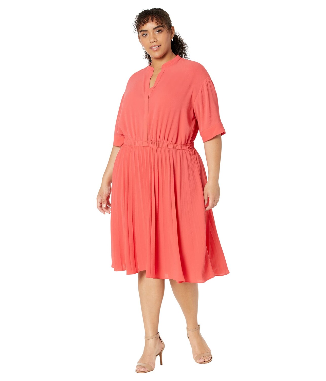 

Платье Maggy London, Plus Size Pleated Skirt Shirtdress