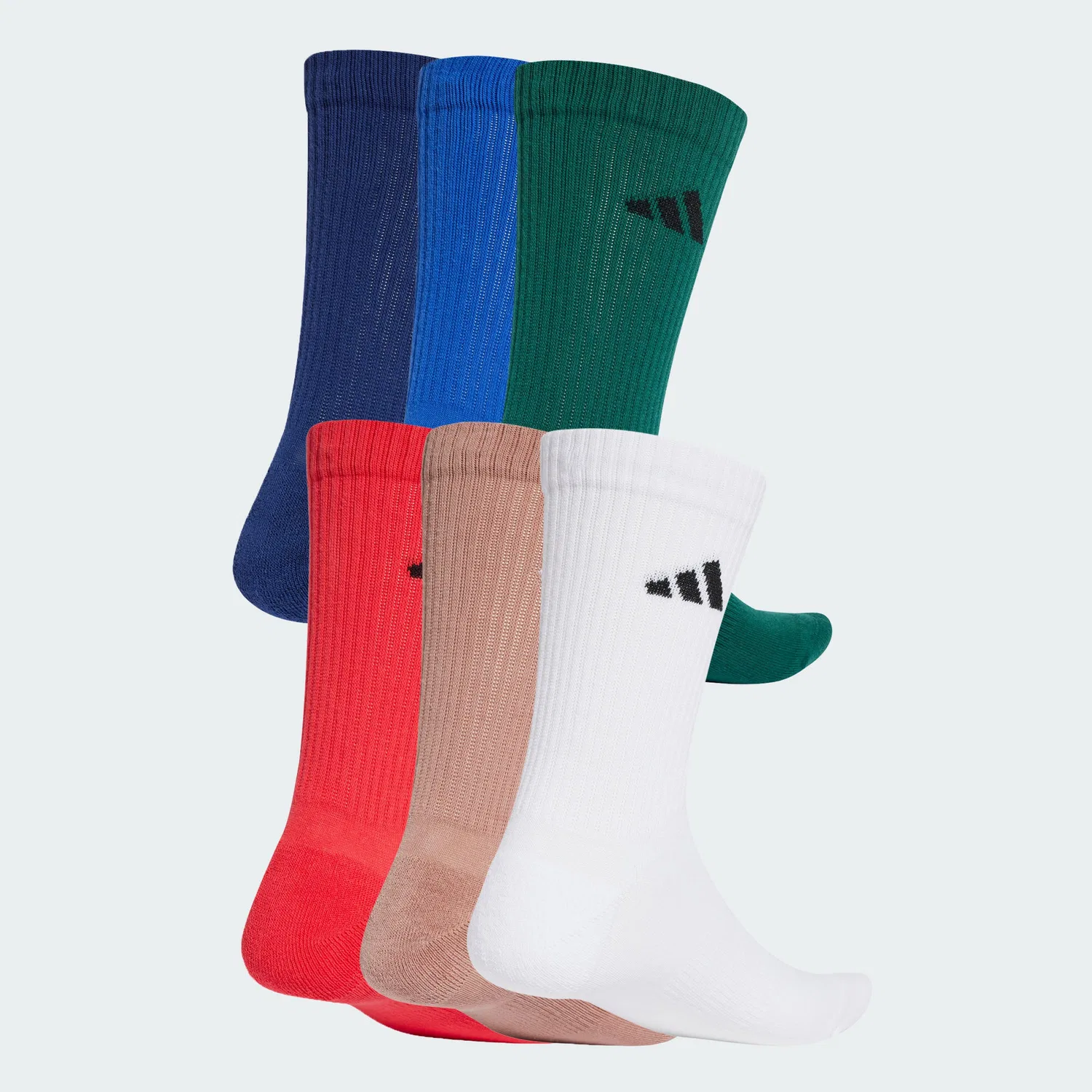 Мужские носки с поддержкой свода стопы Cushioned Crew Socken, 6 пар, Adidas, Blau Dunkelblau Altrosa — фото 2