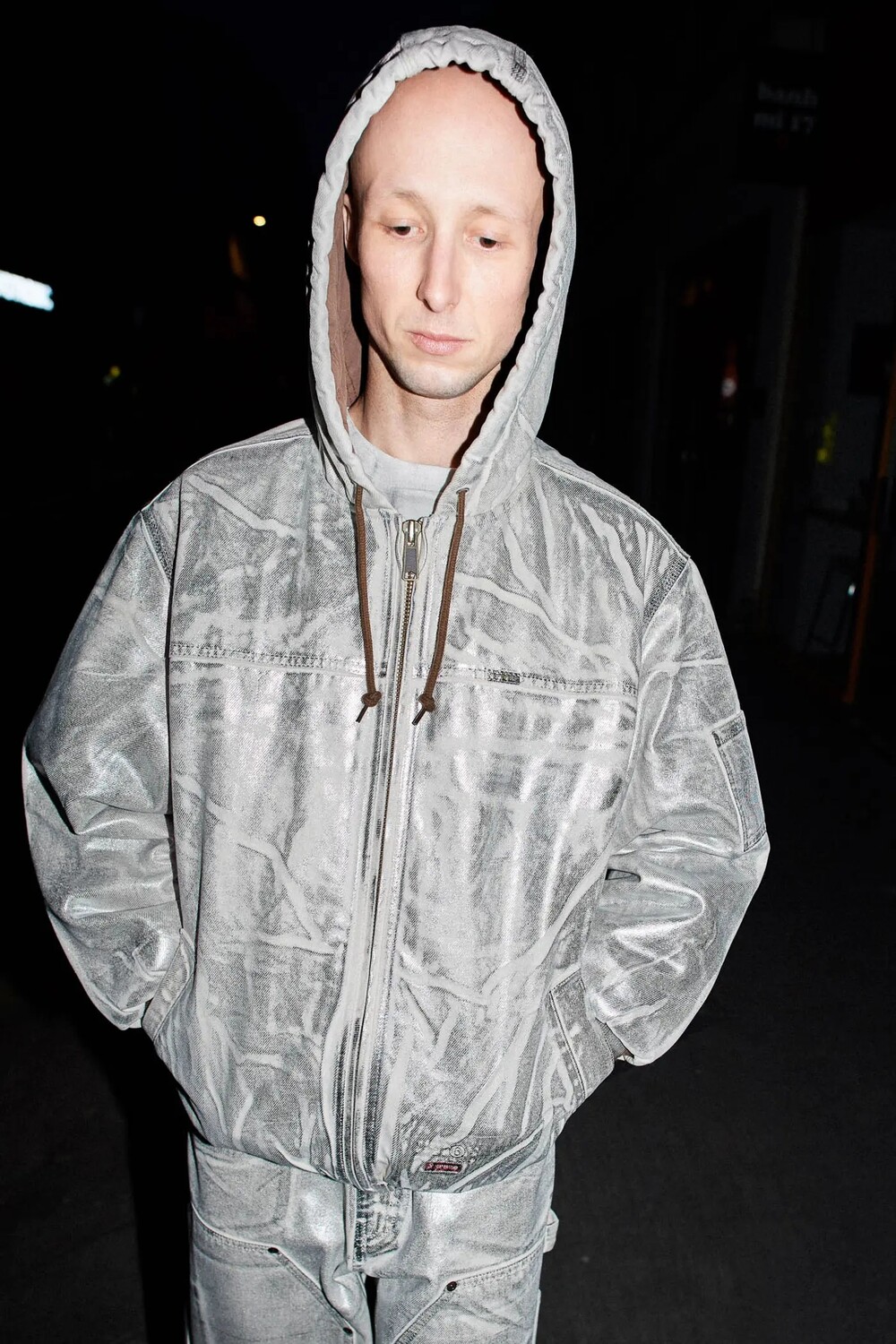 Куртка с капюшоном Supreme x MM6 Maison Margiela Foil, серебряный — фото 4