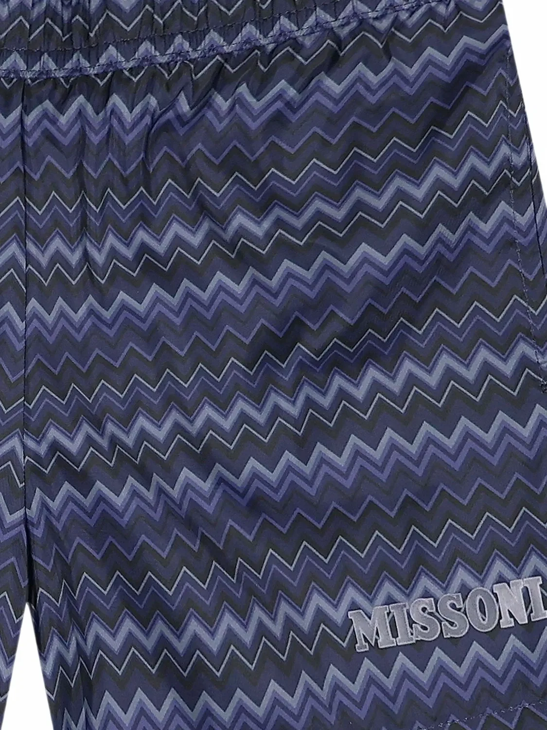 Плавки-шорты с узором зигзаг Missoni Kids, синий — фото 3