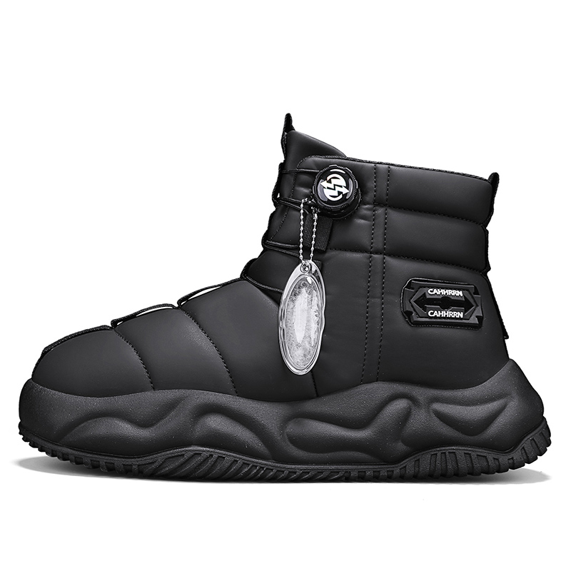 

Теплые короткие зимние ботинки с противоскользящей подошвой для мужчин CAHHRRN, Black