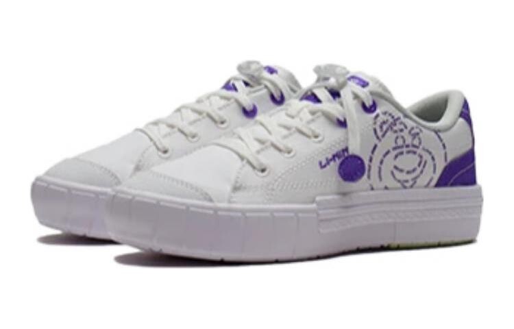 Disney X Disney Toy Story Collection Детские кроссовки для скейтбординга GS Low-top Standard Белый/Лотос Фиолетовый Lining Young — фото 4