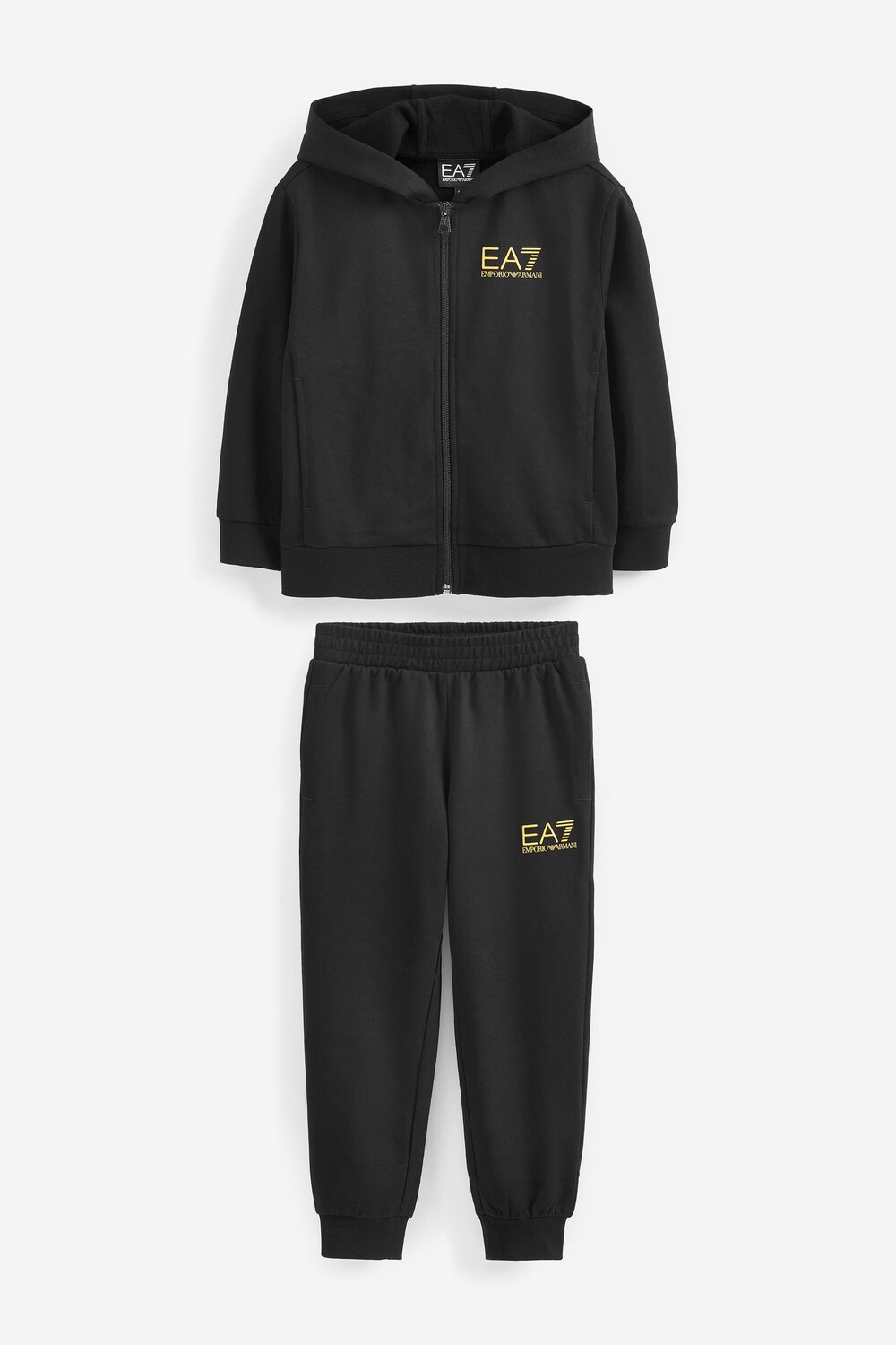 

Толстовка с капюшоном на молнии для мальчиков emporio Armani Ea7, черный