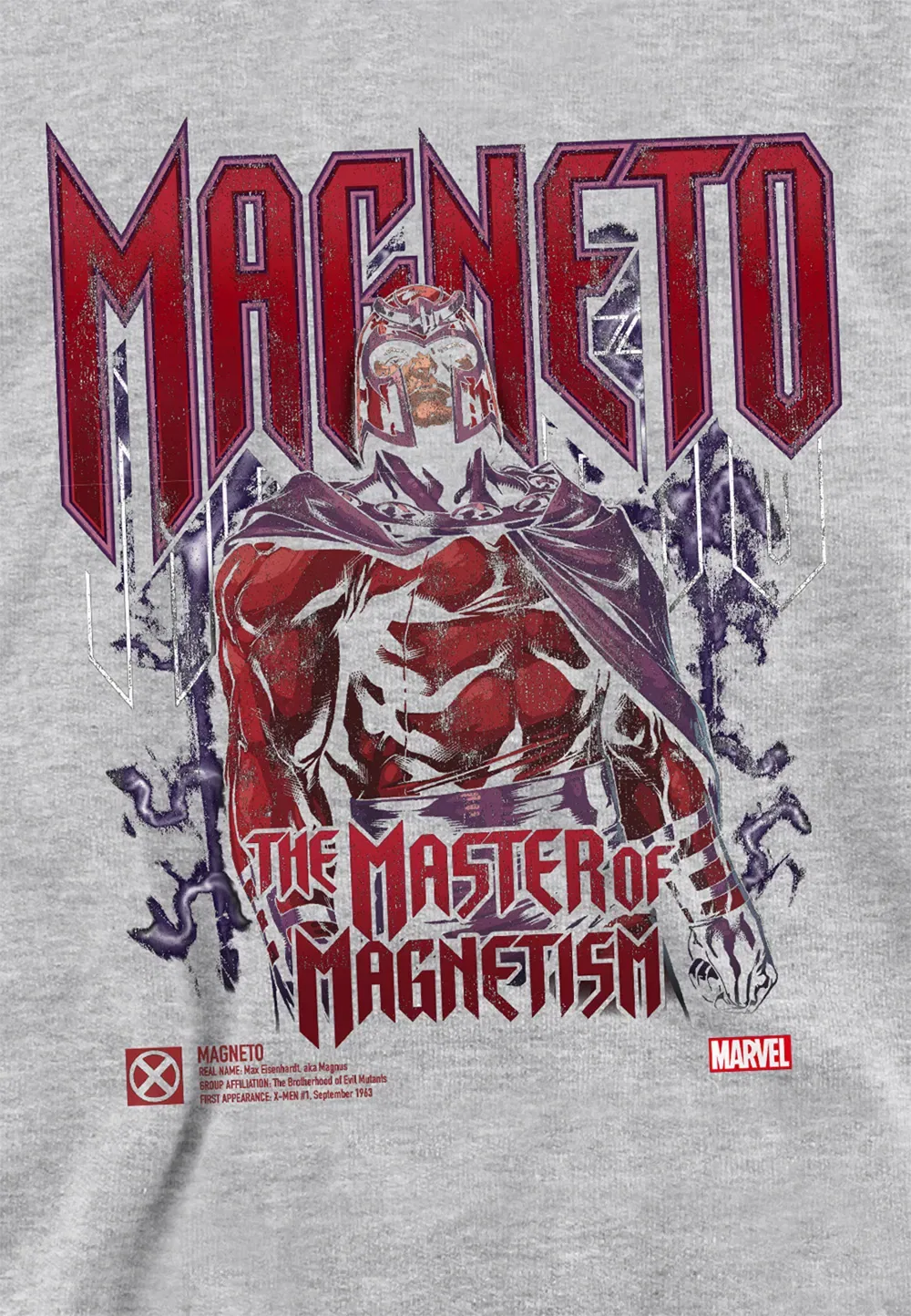 Детская худи Marvel X-Men Magneto, серый — фото 2