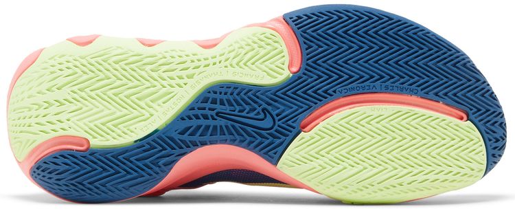 Кроссовки Nike Giannis Immortality 2 'Dark Marina Blue Laser Crimson', синий — фото 4