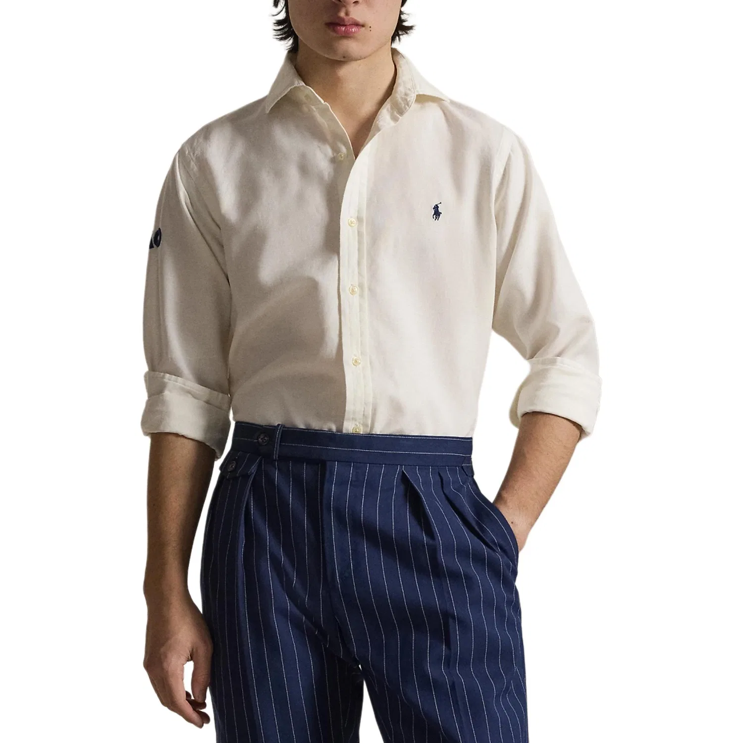 Рубашка классическая Polo Ralph Lauren белая — фото 4