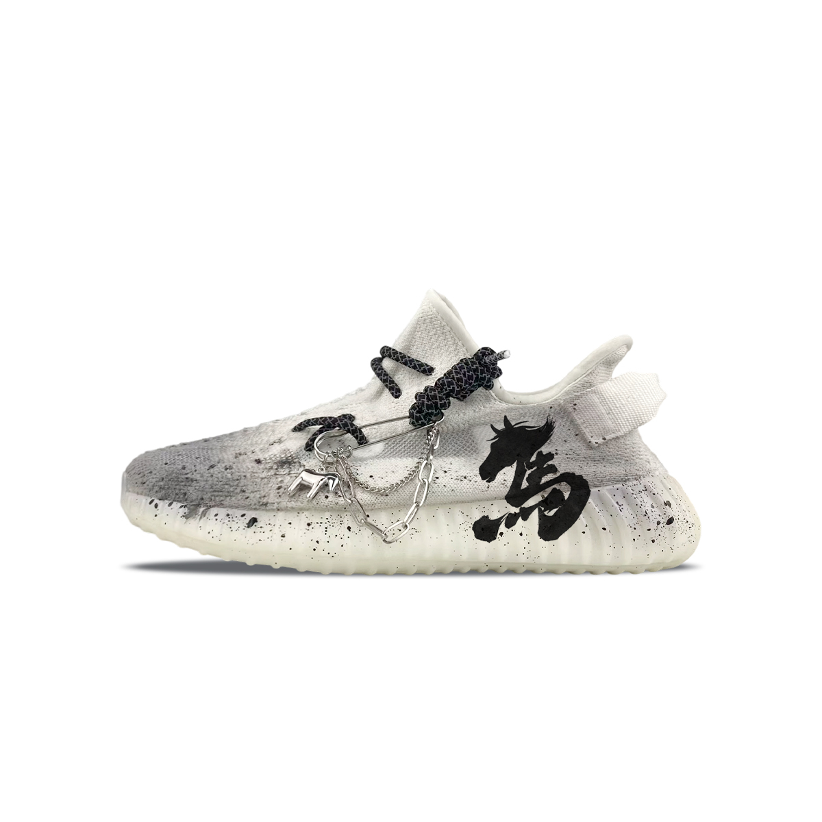 

Yeezy Boost 350 V2 устойчивые к истиранию низкие повседневные кроссовки unisex Adidas Originals, черный/белый