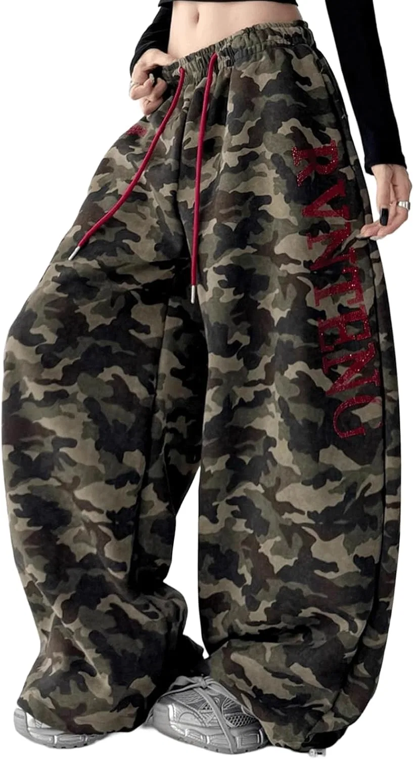 Спортивные брюки Rhinestone, свободные, широкие, с пайетками, Green