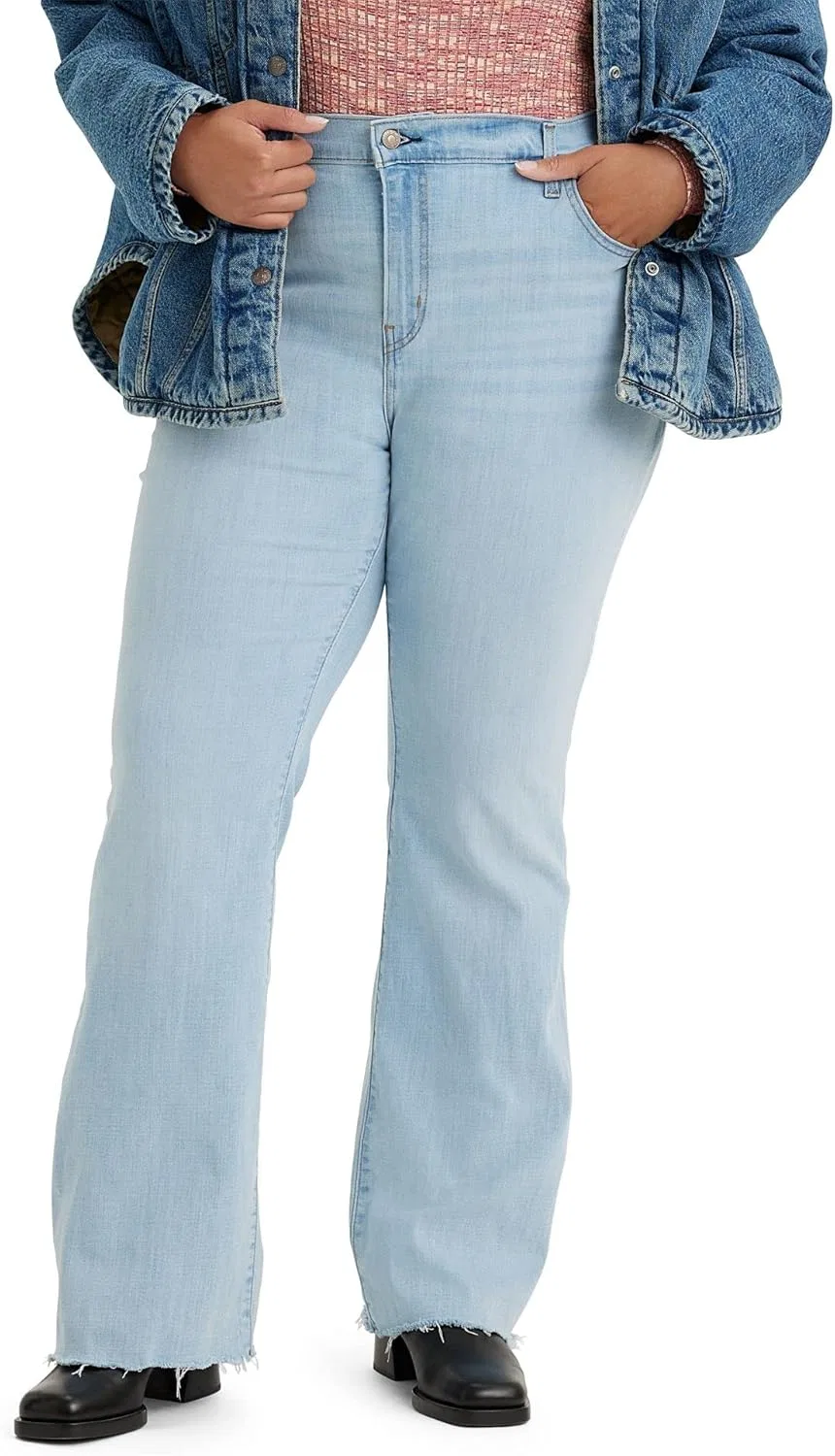 Levi's Women's 726 Высокие расклешенные джинсы (также доступны в размерах Plus), светло-индиго
