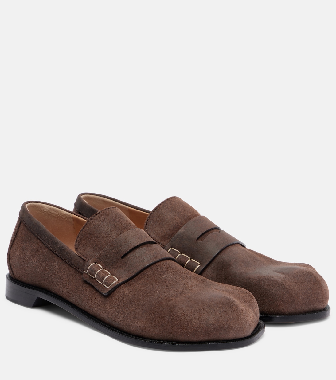 Пенни-лоферы из замши Paw JW Anderson, Deep Walnut