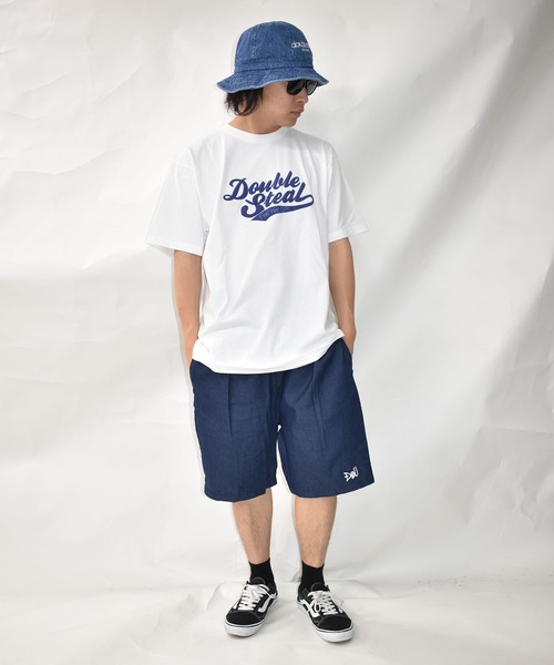 

Футболка с блестящим логотипом DOUBLE STEAL, белый