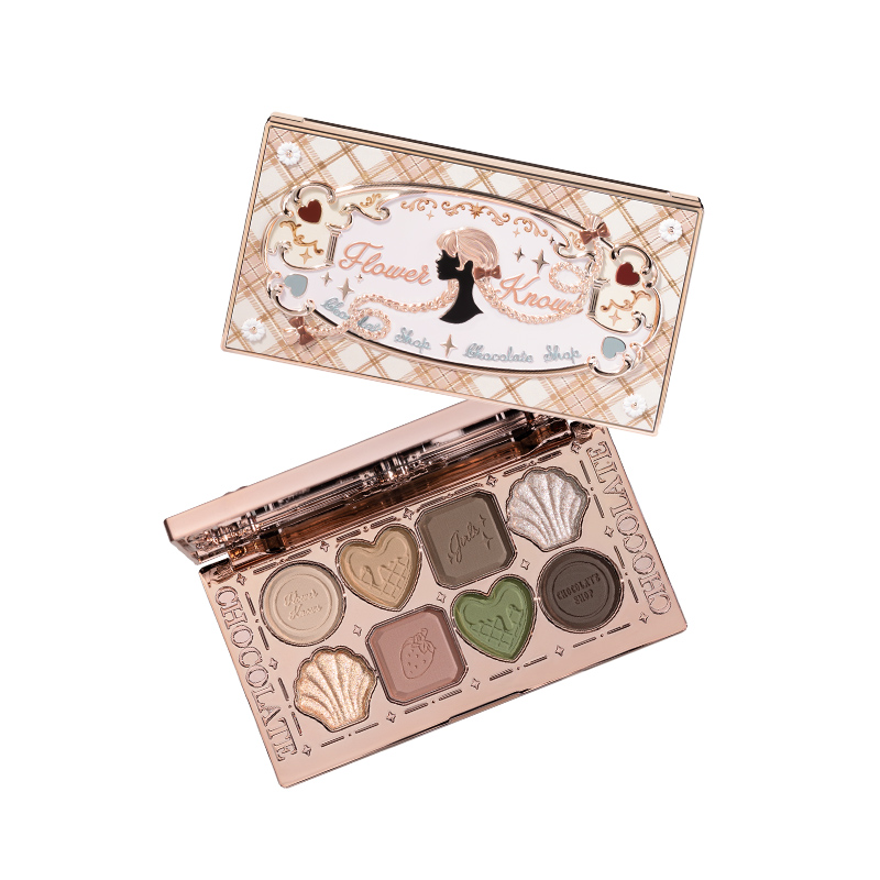 

Тени для век FlowerKnows Chocolate Shop восемь цветов легко растушевываются шиммер натуральные матовые стойкие жемчужные 10г Flower Knows