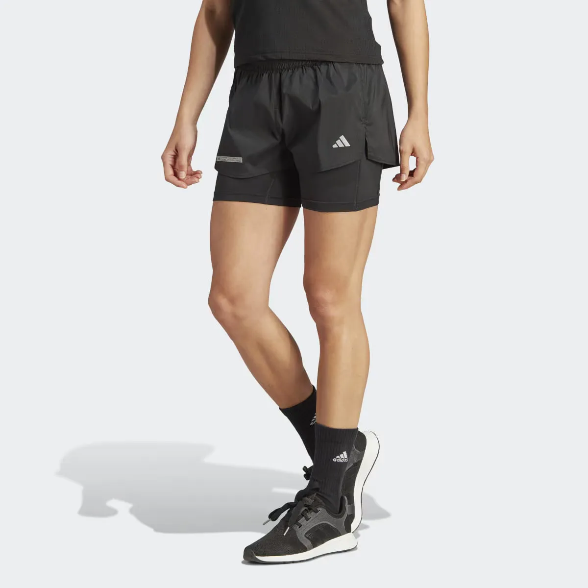 

Женские шорты Adidas 2 в 1, чёрный