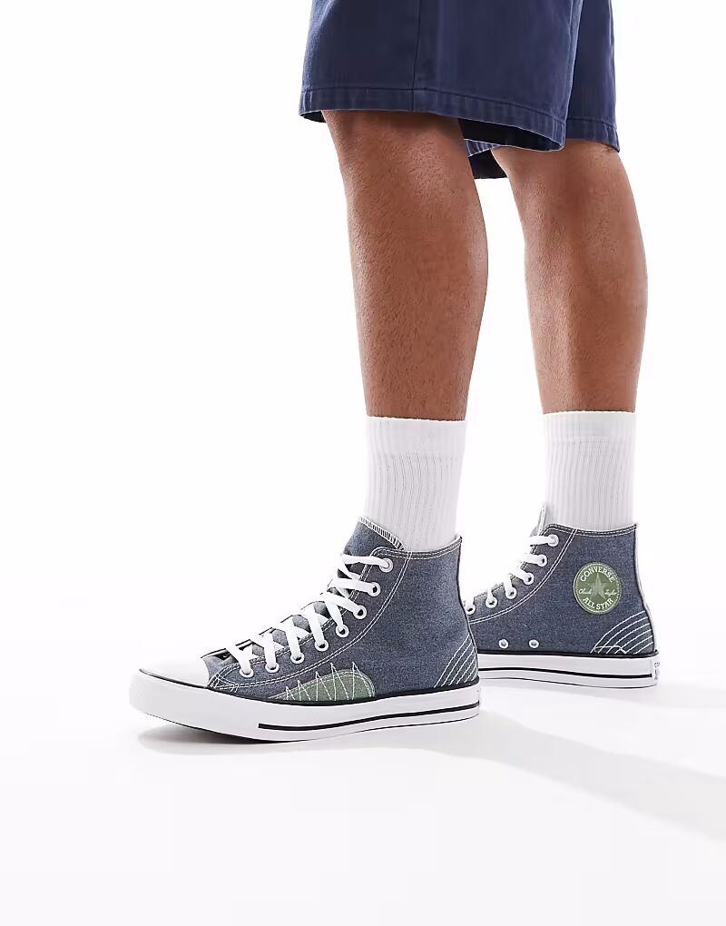 

Кроссовки Converse Chuck Taylor All Star с отделкой из парусины синего цвета