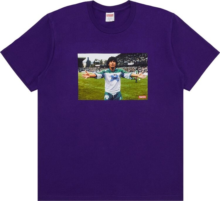 

Футболка Supreme Maradona 'Purple', фиолетовый