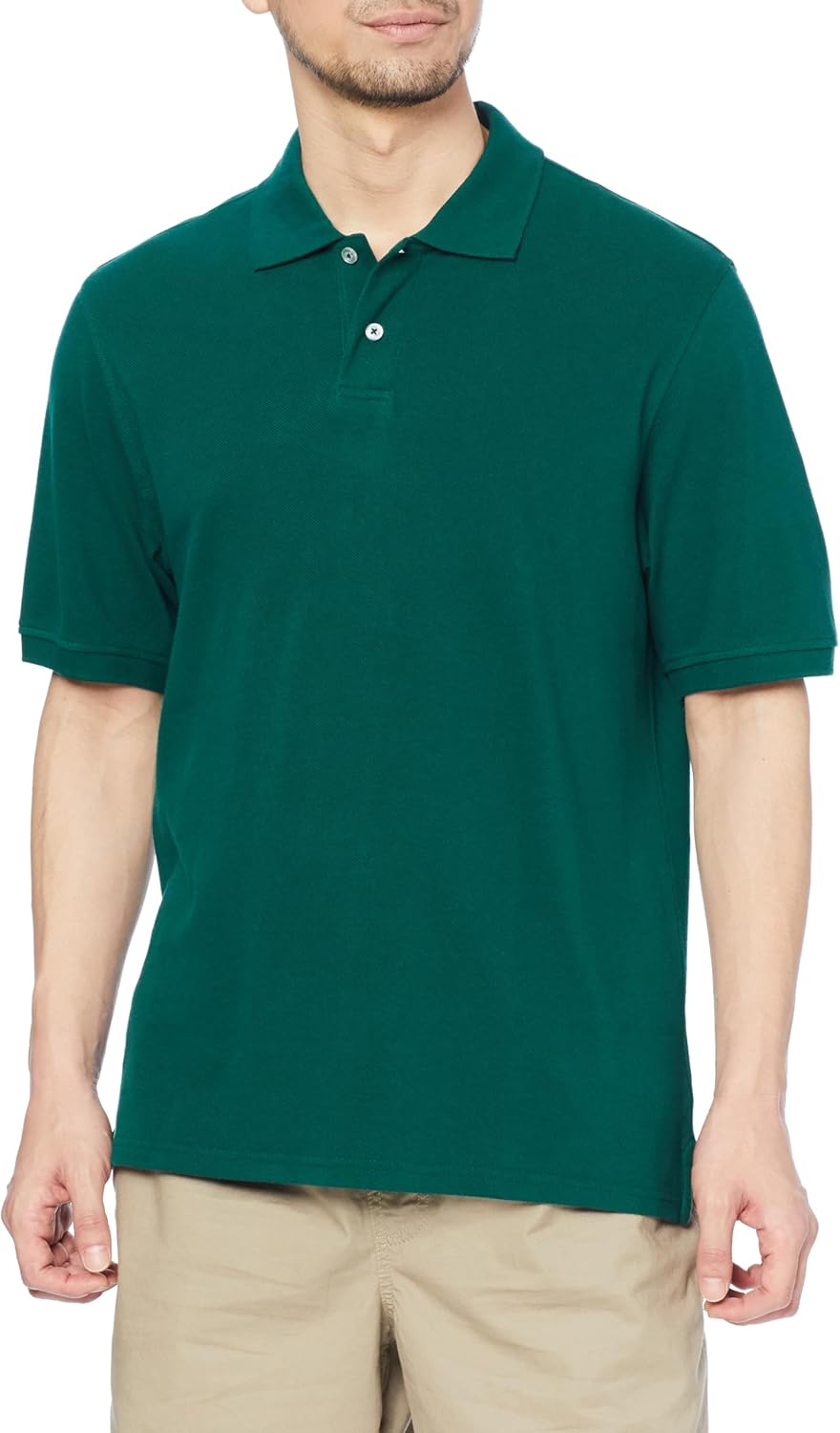 

Мужская хлопковая поло-рубашка пике Amazon Essentials, стандартного кроя, зеленый/хаки