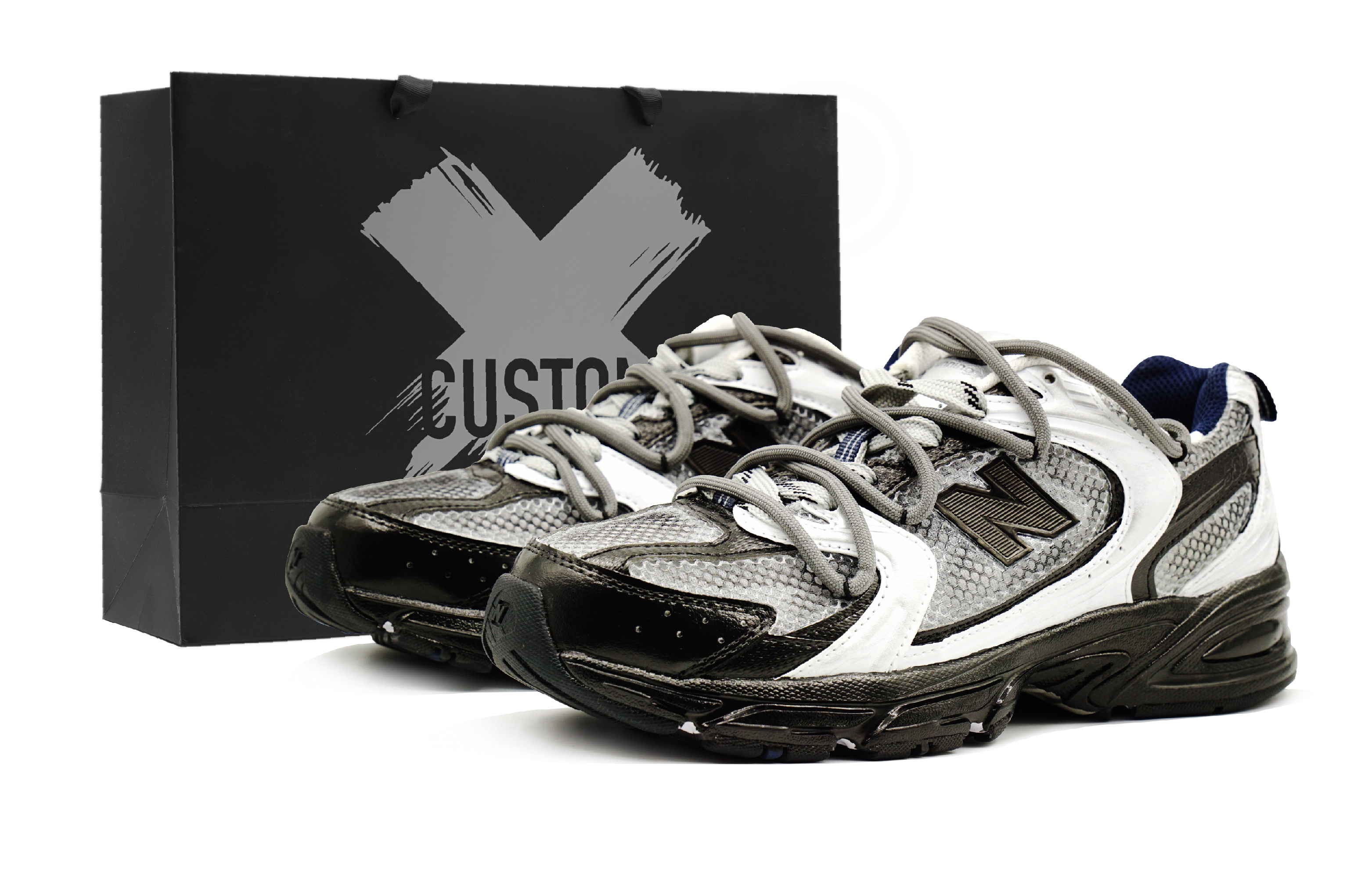 

Кроссовки NB 530 с амортизацией, устойчивые к истиранию, дышащие, низкие, для повседневной носки в городе и поездок на работу, унисекс New Balance, серебряный серый