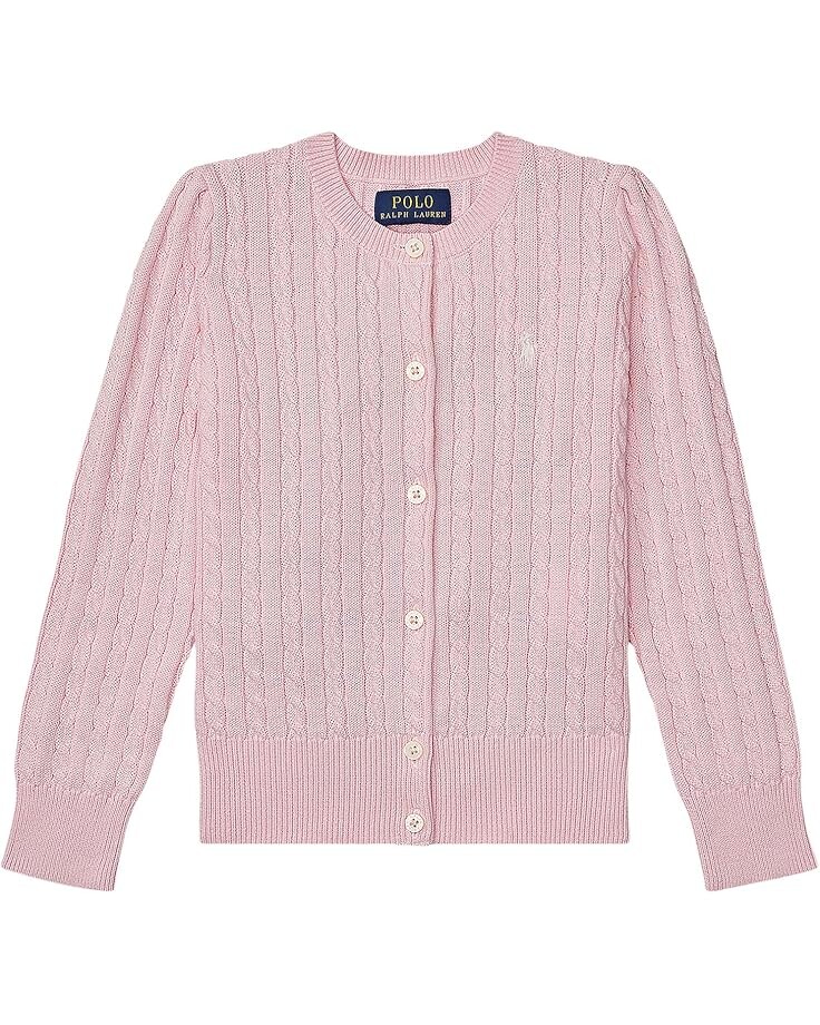 

Свитер Polo Ralph Lauren Kids Cable Knit Cotton Cardigan, цвет Hint of Pink/Nevis Pony Player