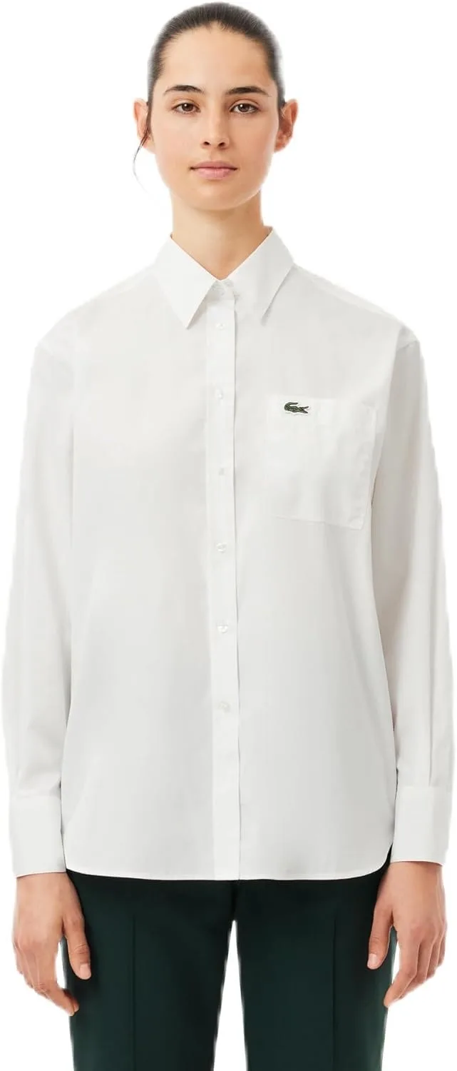 Рубашка Lacoste Flour, свободного кроя, однотонная