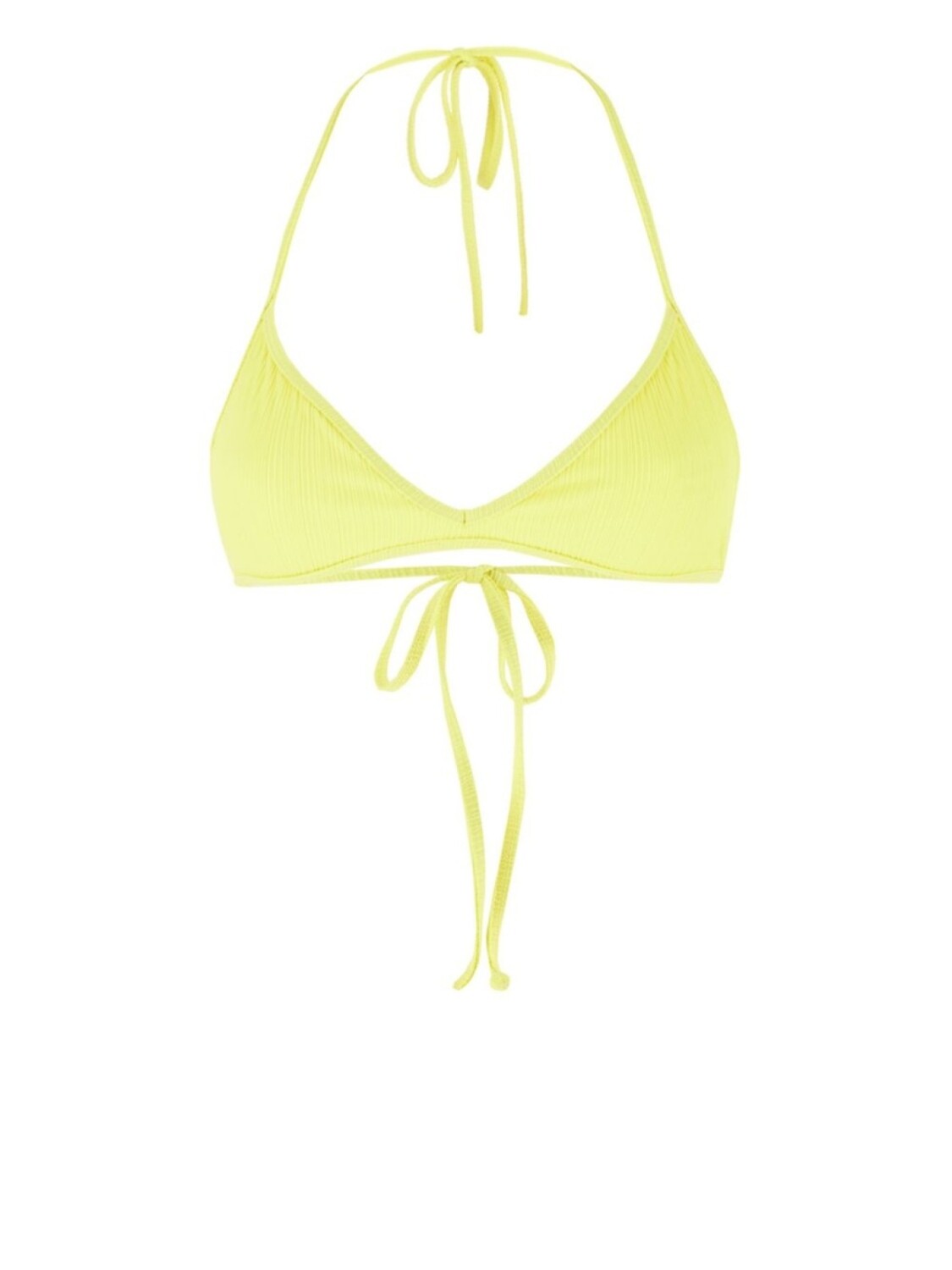 

Верх бикини с эффектом плиссе Frankies Bikinis, желтый