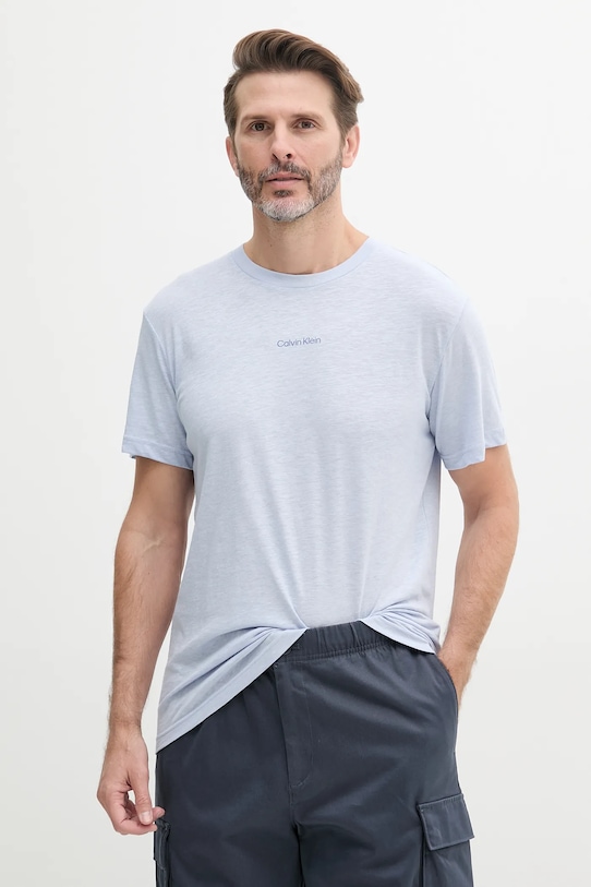 

Футболка с добавлением льна Calvin Klein, синий