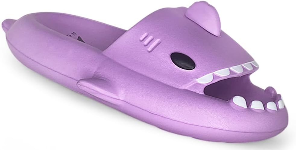 

Мужские и женские легкие шлепанцы унисекс NORTY с забавным дизайном акулы, фиолетовый