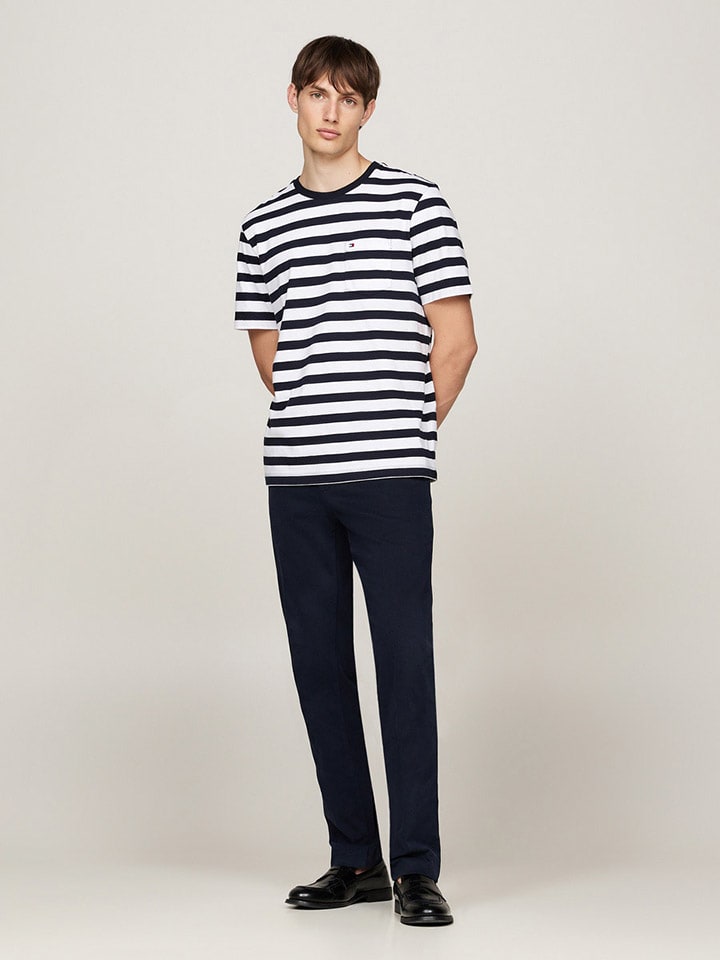 

Футболка Tommy Hilfiger, белый/темно-синий