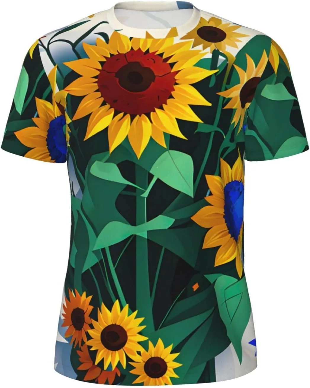 

Футболка мужская летняя с принтом Sunflower Bee, легкая и дышащая SDFHU