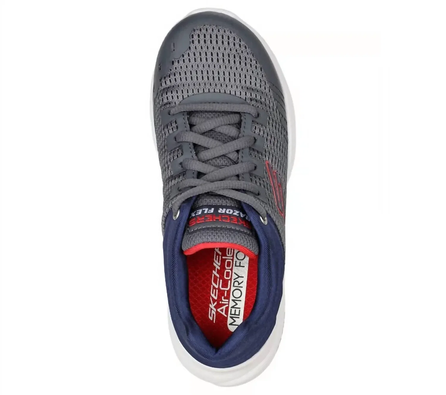 Skechers Детские кроссовки Skorvo, цвет угольно-серый/темно-синий — фото 4