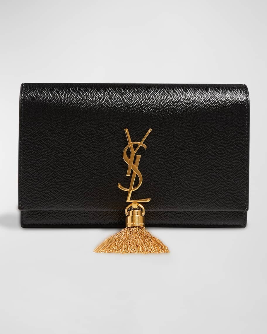 

Кошелек Kate XS YSL Grain de Poudre с монограммой на цепочке Saint Laurent