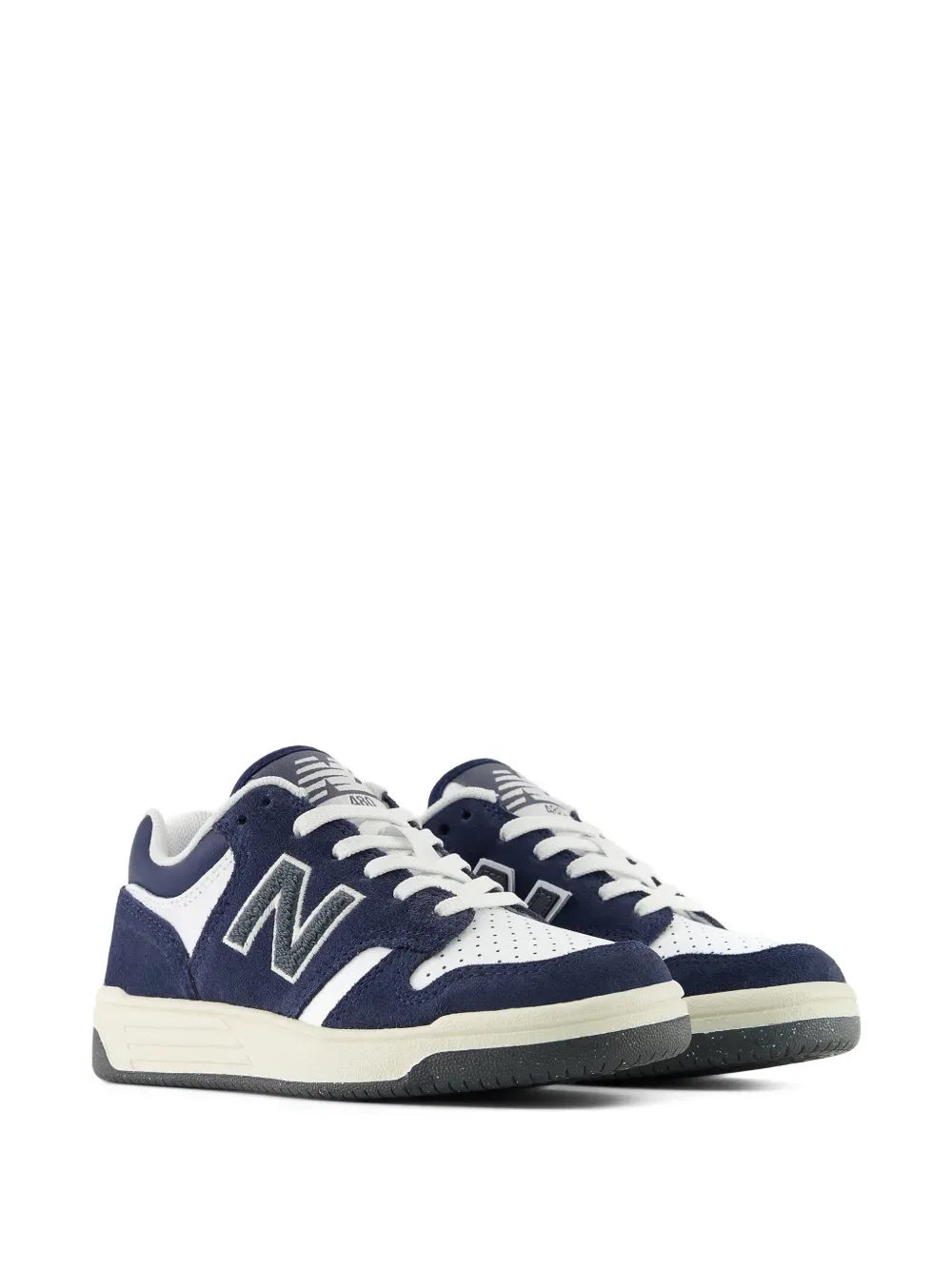Кроссовки с перфорированным логотипом New Balance Kids, синий