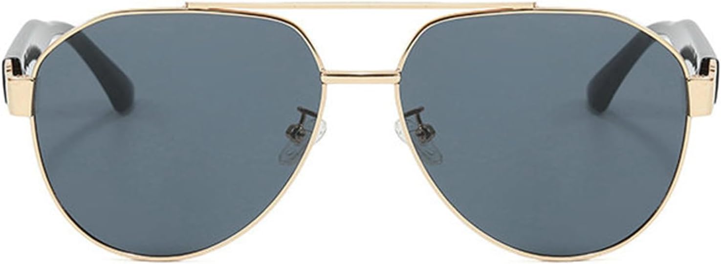 

Солнцезащитные очки Willochra Fashion с двойной перемычкой, овальной формы, металлические, винтажные, градиентные, в стиле «пилот», с защитой от УФ-излучения UV400, C1