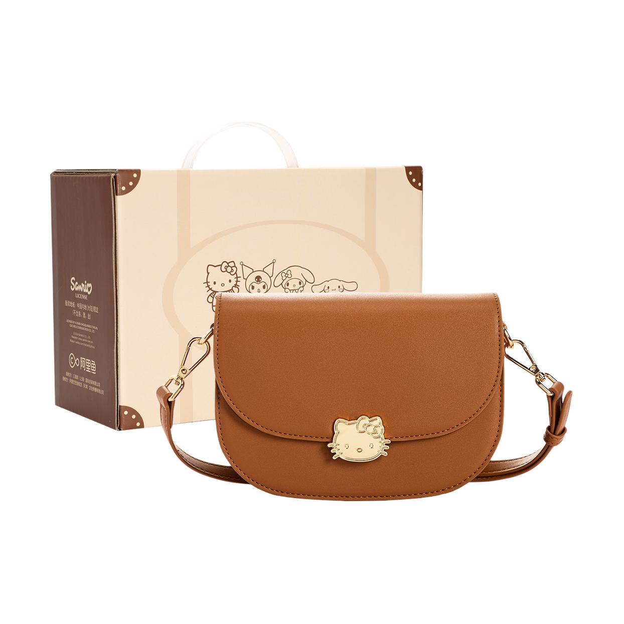 

Sanrio Сумка через плечо Hello Kitty из искусственной кожи, кроссбоди Regular, женская, коричневый/экрю/черный