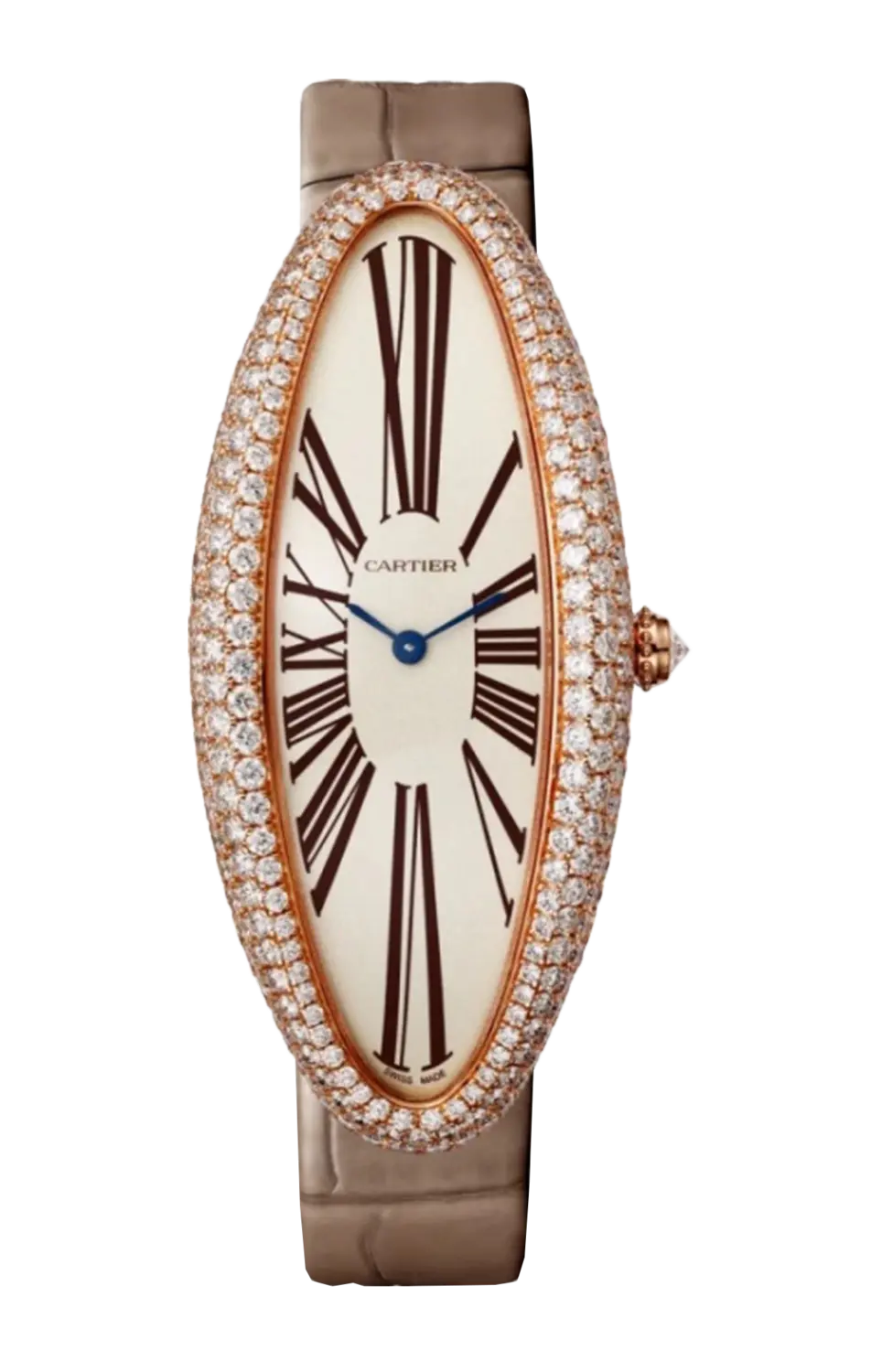 

Часы baignoire allongée oro rosa Cartier