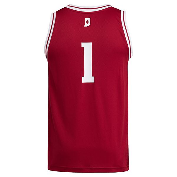 Мужская реплика свитшота Indiana Hoosiers #1 crimson Adidas — фото 4