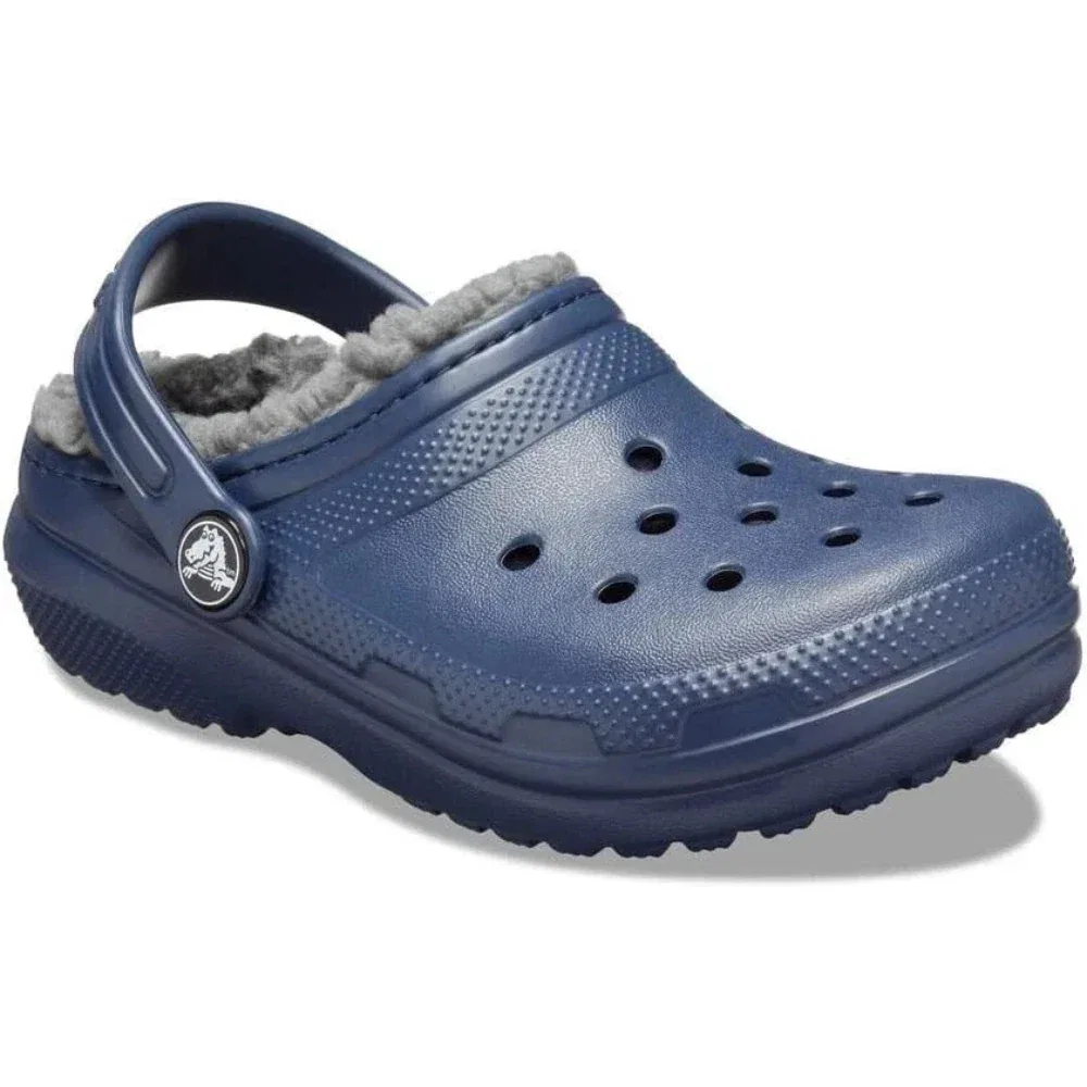 Crocs Classic Lined 207009-459 Сабо, темно-синие, удобные повседневные туфли ZAP1828 — фото 4