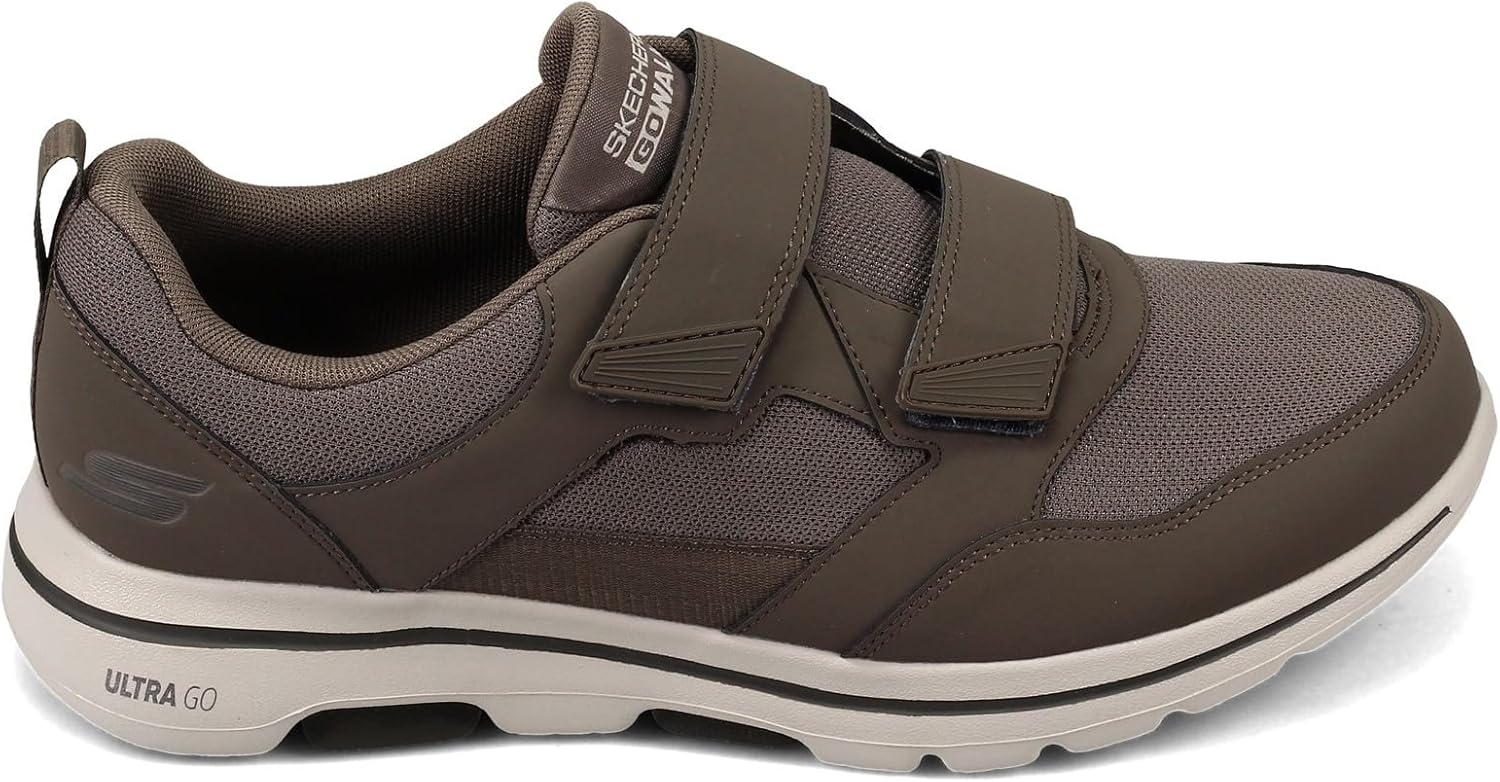 Мужские спортивные кроссовки Skechers Gowalk с застежкой-липучкой, хаки — фото 4