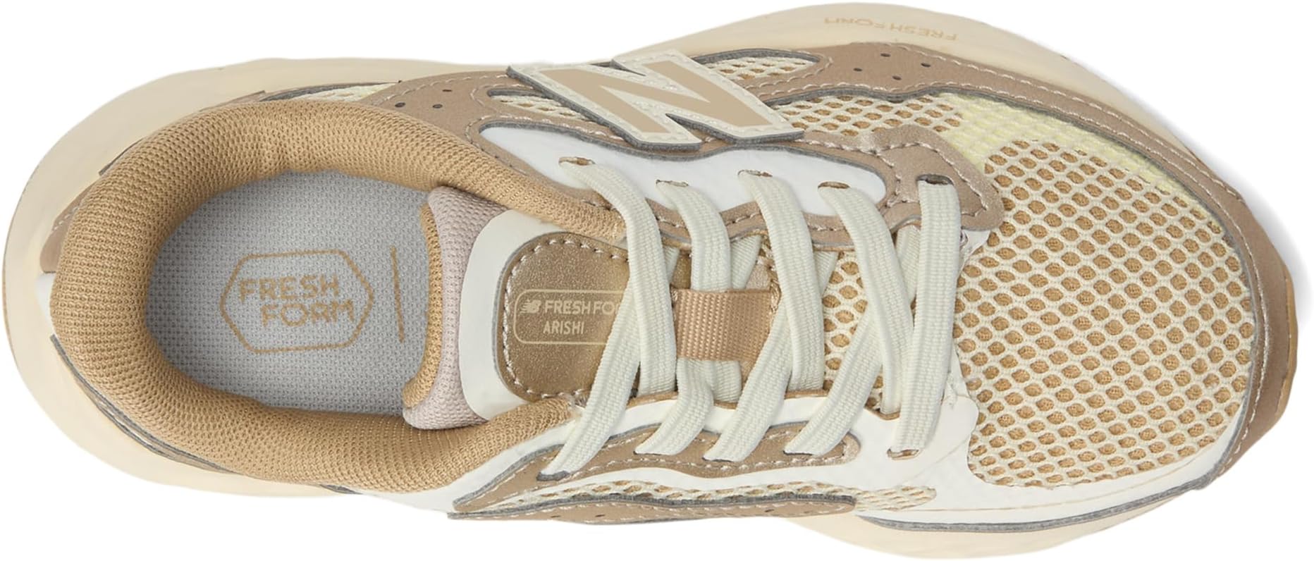 Кроссовки New Balance Kids Fresh Foam Arishi Lux Bungee Lace, цвет Angora/Incense — фото 2