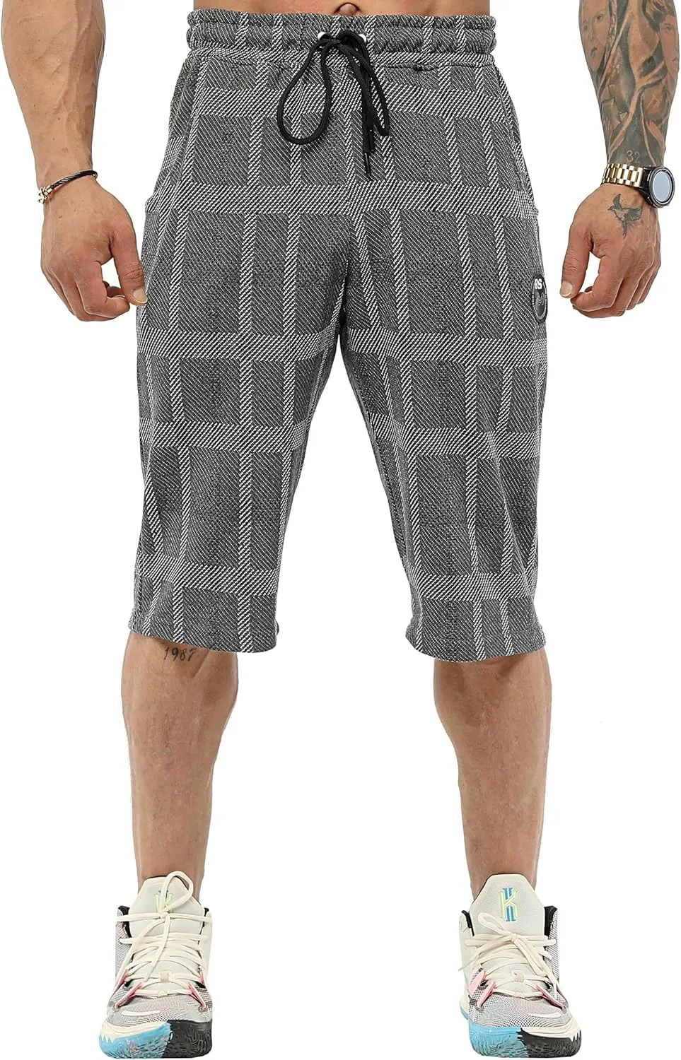 

Мужские шорты BGSM для активного отдыха, свободный крой, хлопковая ткань