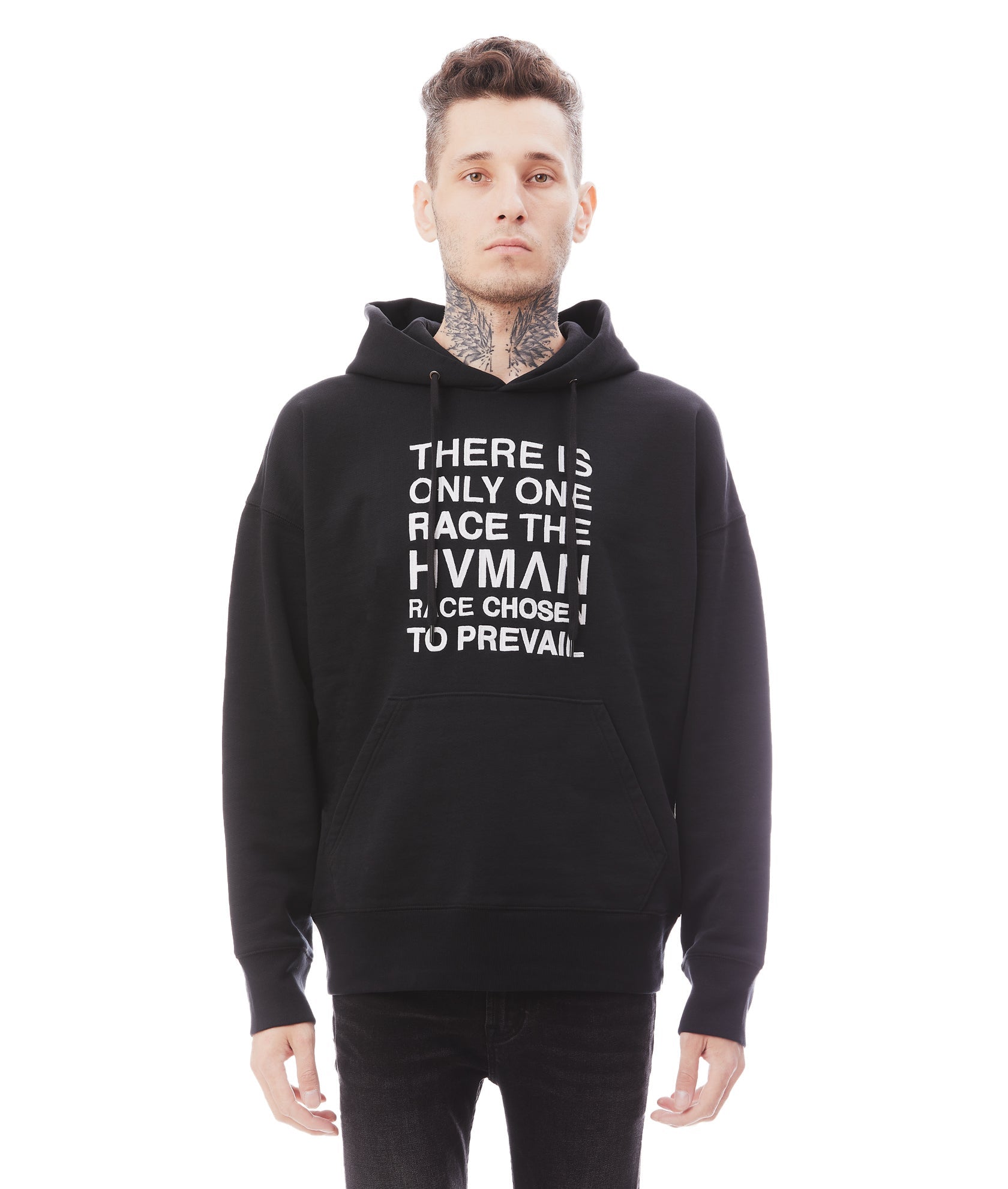 

Свитер-свитшот черного цвета HVMAN