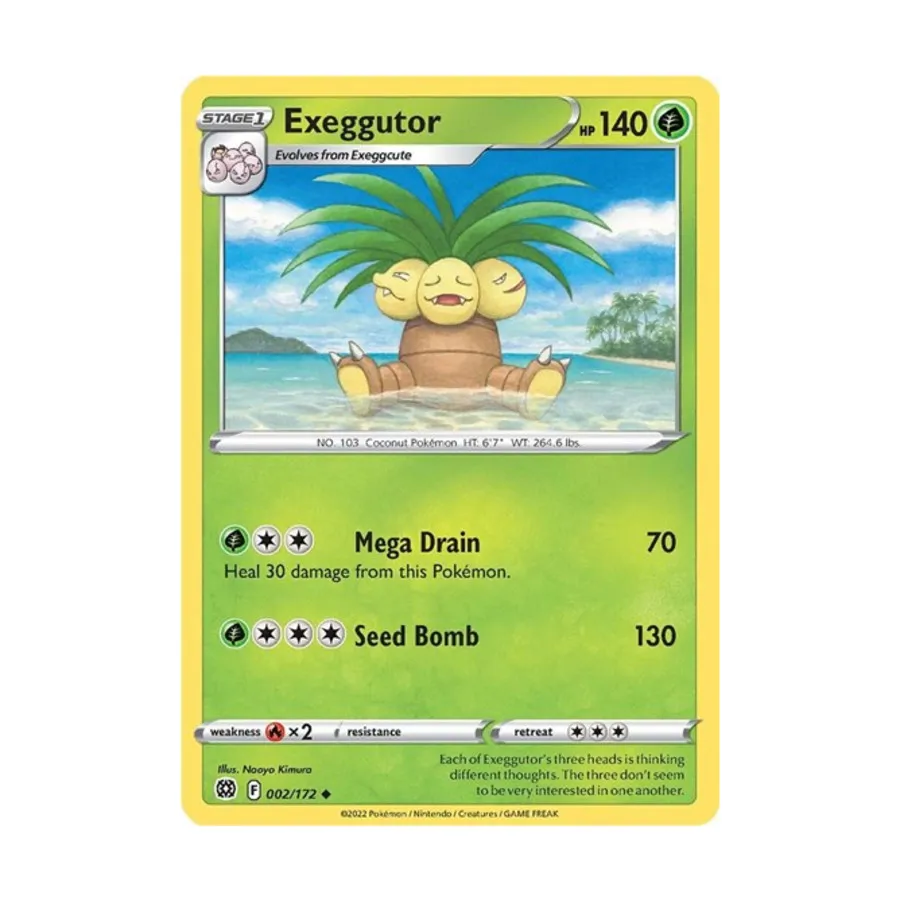 

CCG Экзеггутор (U) #002/172, Pokemon - SWSH09: Brilliant Stars - Singles
