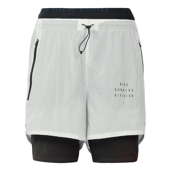 

Шорты run division 3-in-1 running shorts white gold color whitegold Nike, белый