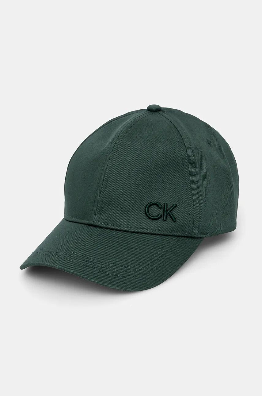 

Хлопковая бейсболка Calvin Klein, зеленый