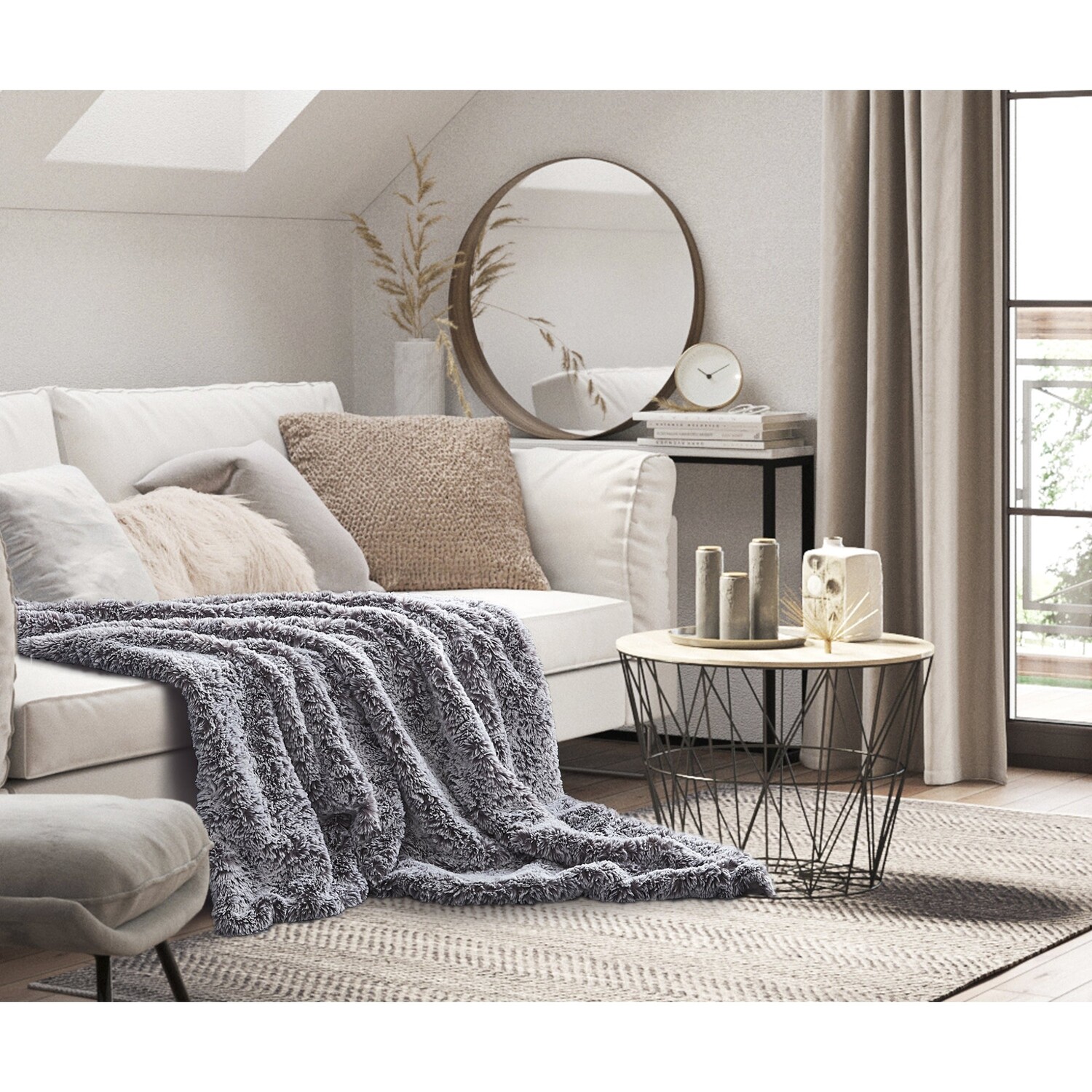 

Вязаный плед Inspired Home Johnpaul, цвет Grey