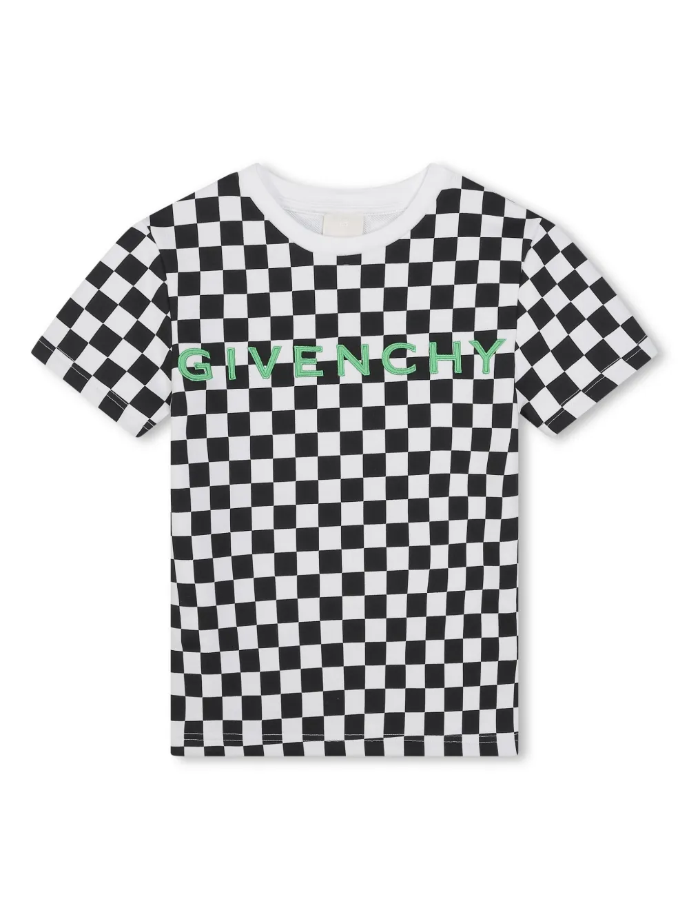 

Футболка в клетку Givenchy Kids, черный