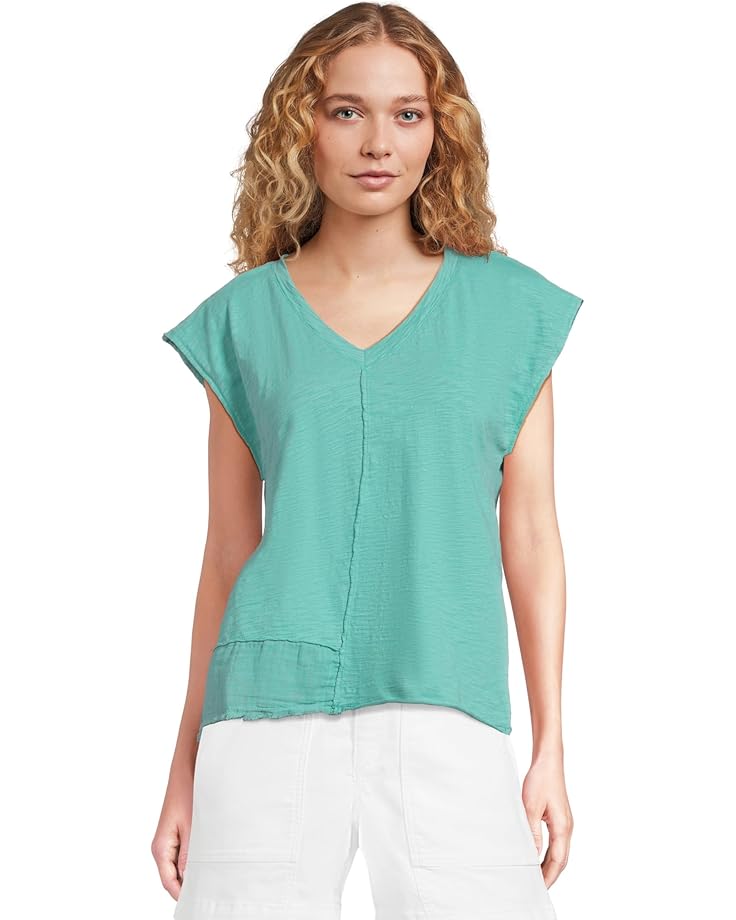 

Топ Mod-o-doc Cap Dolman Sleeve Mix Media Top, цвет Open Water