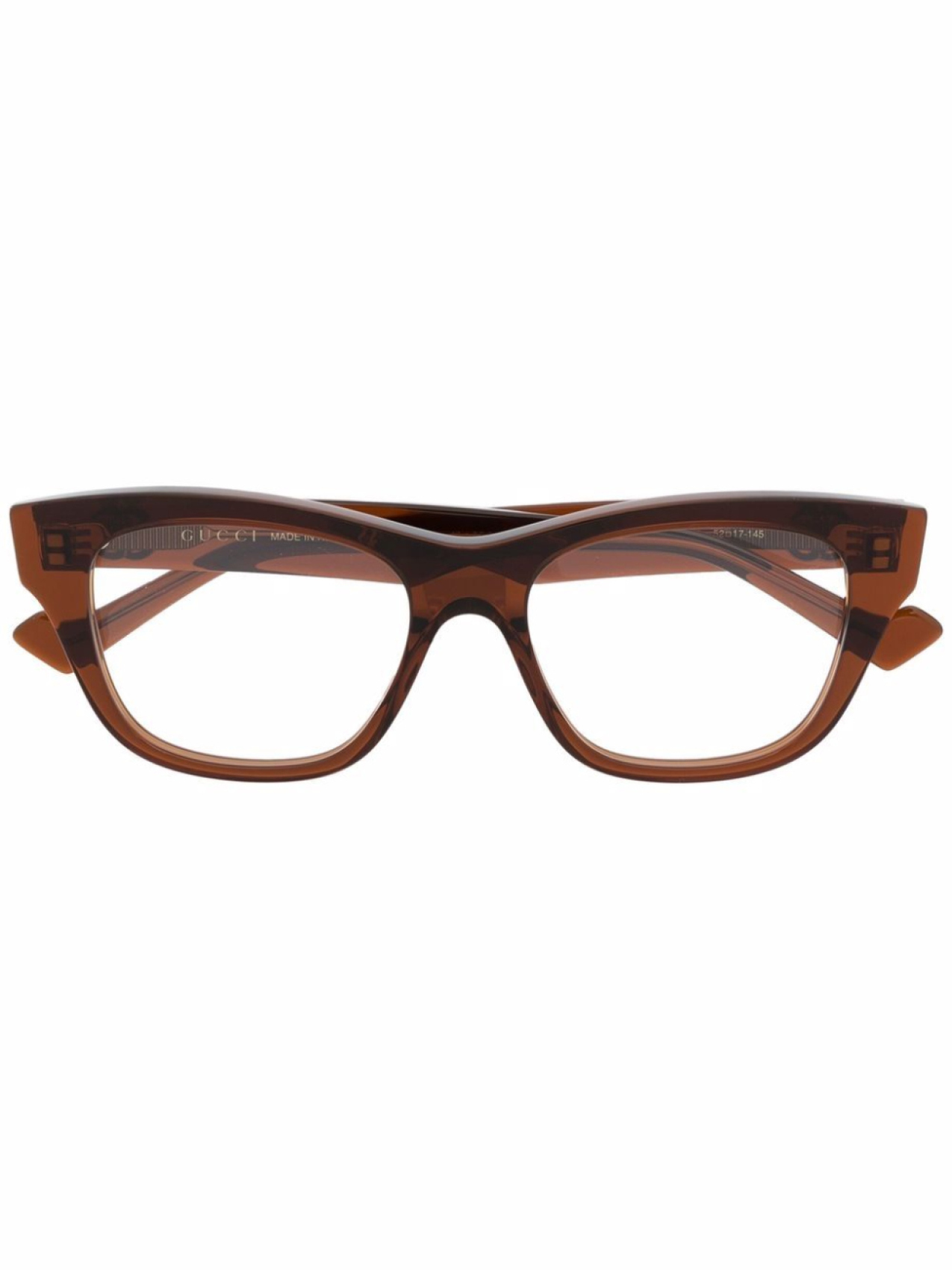 

Gucci Eyewear солнцезащитные очки в прямоугольной оправе, коричневый