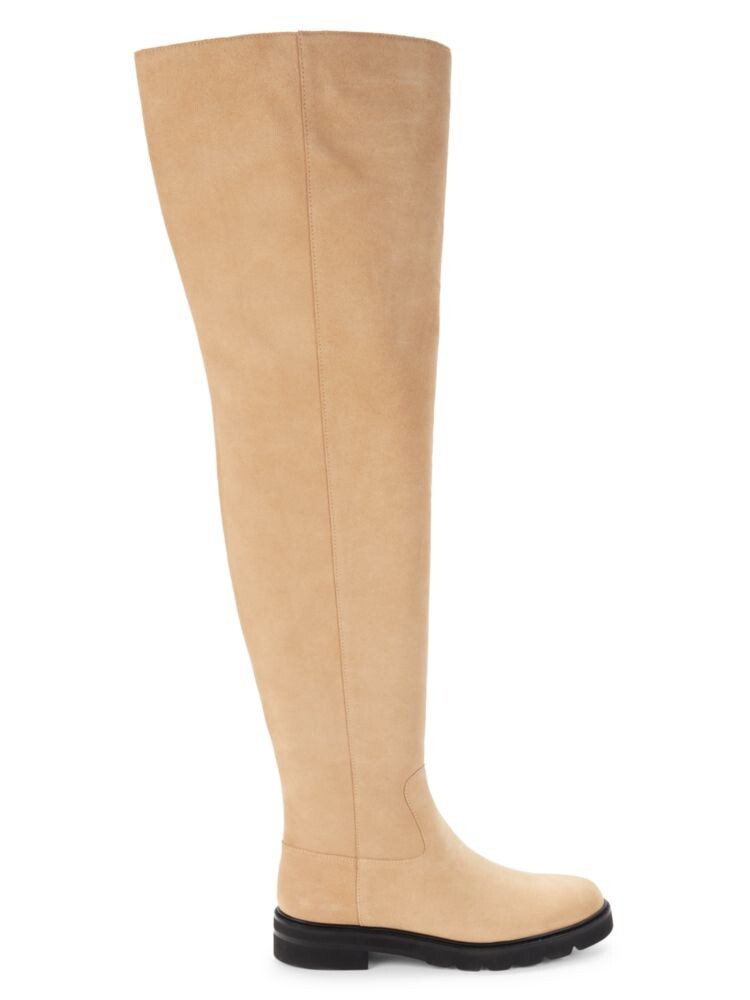 

Кожаные сапоги Чикаго до бедра Stuart Weitzman, цвет Sand