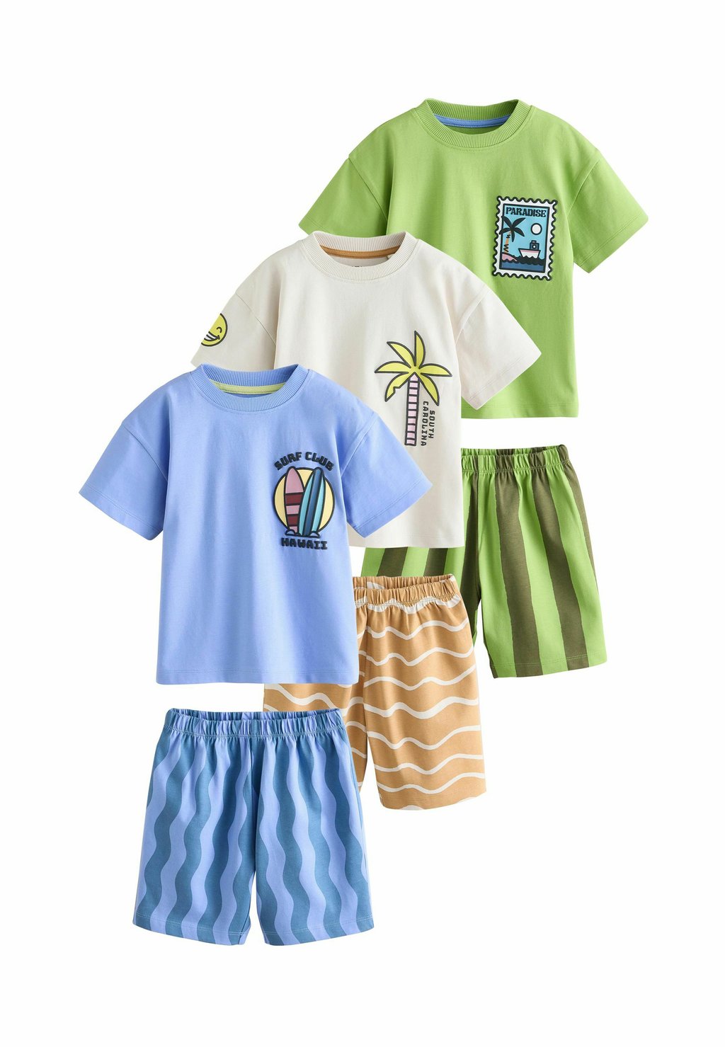 

Пижама REGULAR FIT -SET 3 PACK Next, зеленый